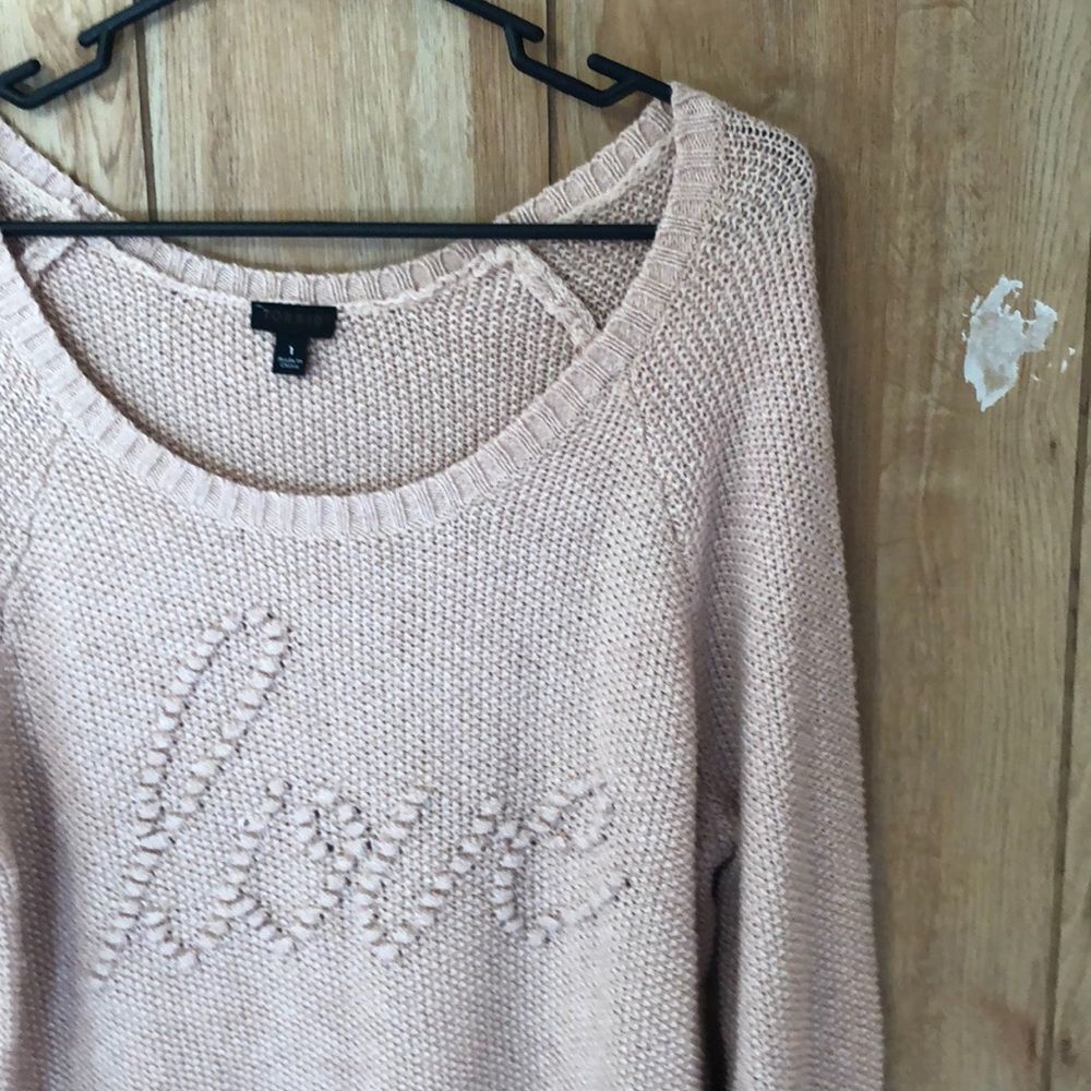 Torrid Blush Pink Knit Love Sweater 1 1X - Picture 6 of 14